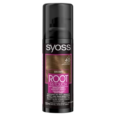 Syoss Root Retouch Zmywalny spray maskujący odrosty brąz 120 ml - 0