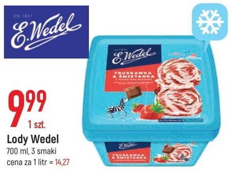 E. Wedel Lody malina & wanilia z czekoladą gorzką 700 ml