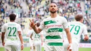 Łukasz Zwoliński z Lechii Gdańsk zdobył pierwszego polskiego hat-tricka w kończącym się sezonie Ekstraklasy / fot. Kacper Polaczyk