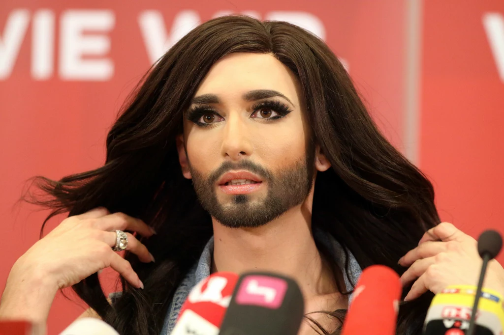 Conchita Wurst (a właściwie Thomas Neuwirth), zwyciężczyni Konkursu Piosenki Eurowizji z 2014 roku