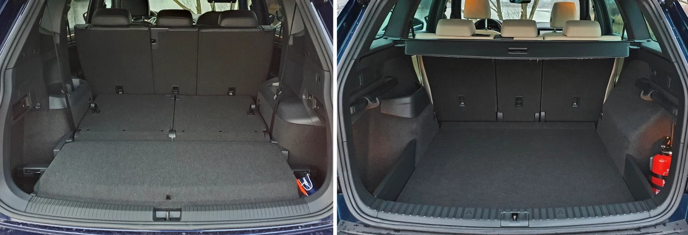 Bagażnik siedmioosobowego Tiguana Allspace'a oraz pięcioosobowego Kodiaqa Bagażnik siedmioosobowego Tiguana Allspace'a oraz pięcioosobowego Kodiaqa