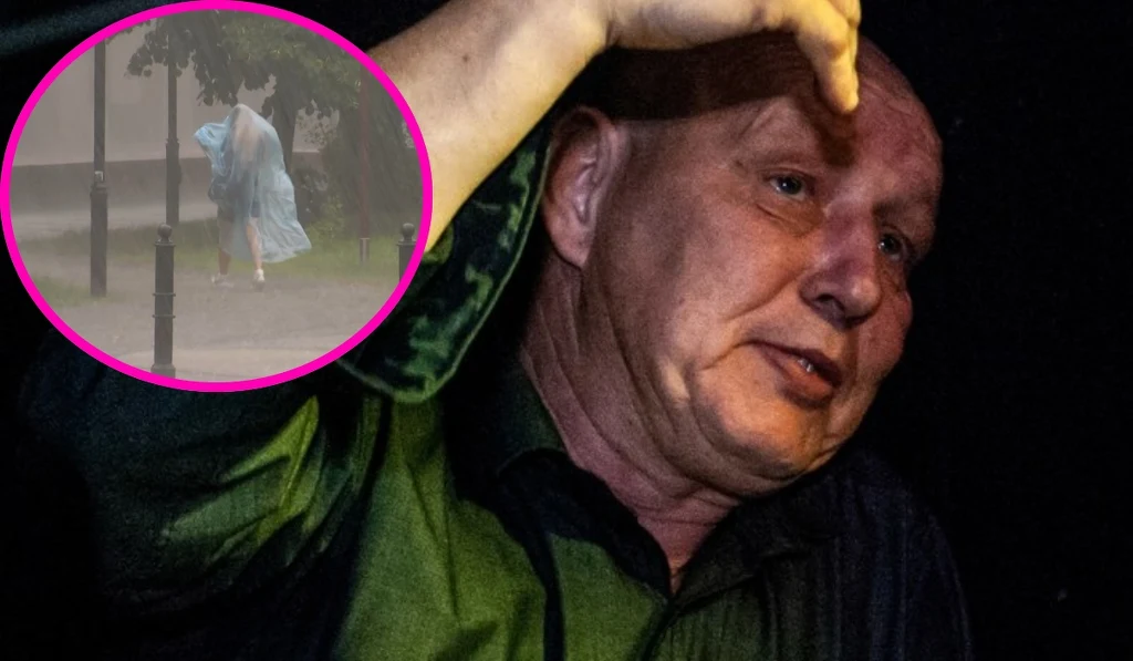 Krzysztof Jackowski, ulewa w Warszawie, fot. Polsat News