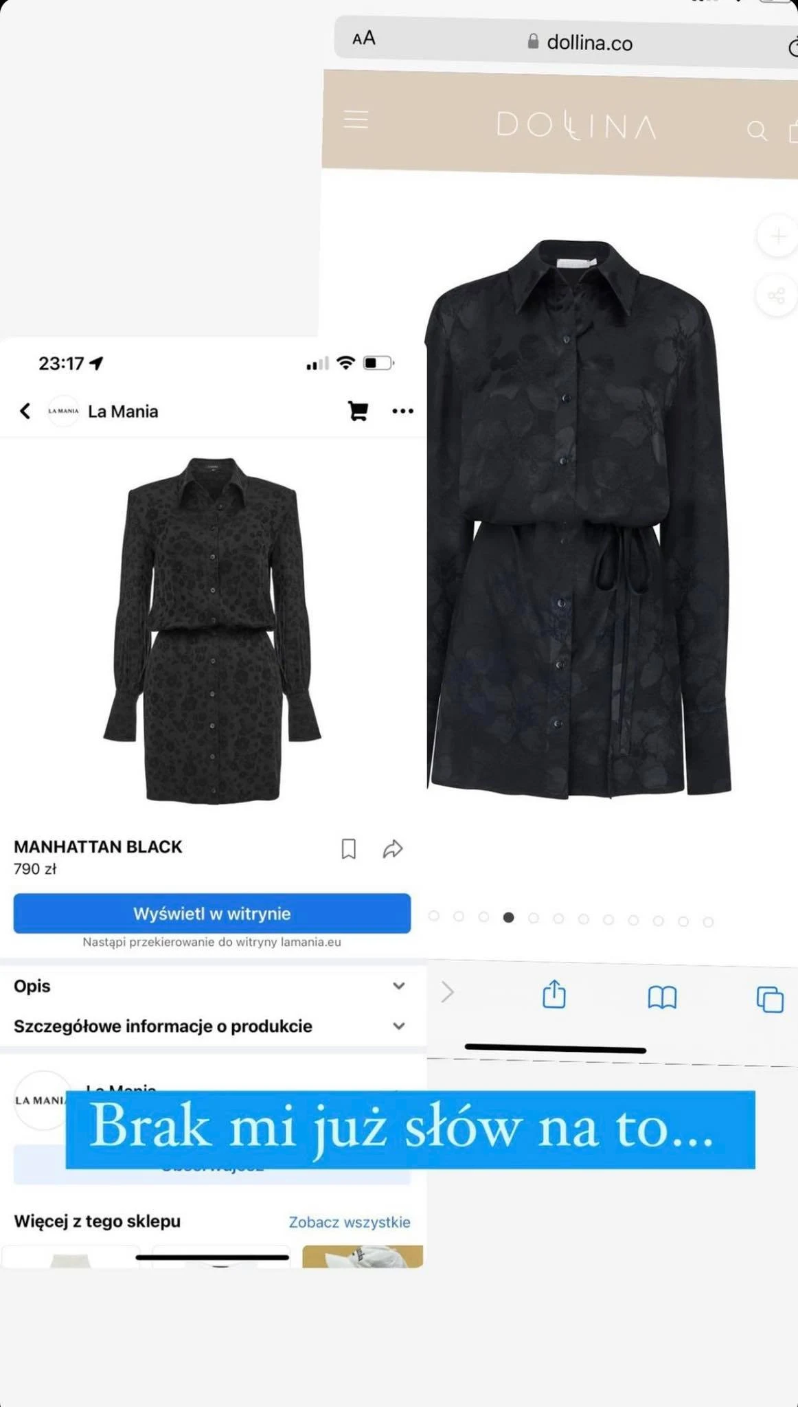 "Skopiowana" sukienka 