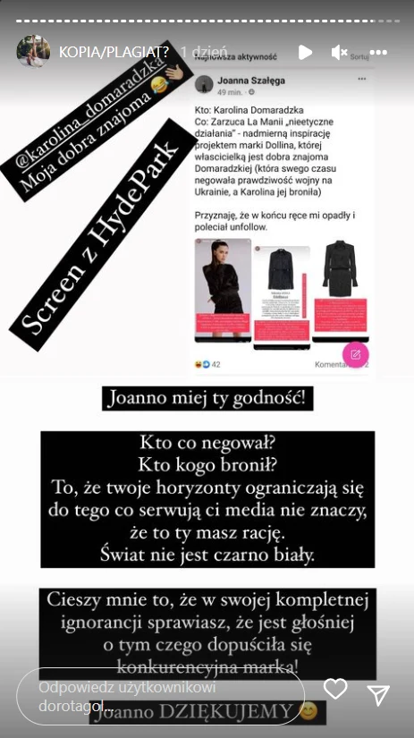 Instastories Doroty Gol