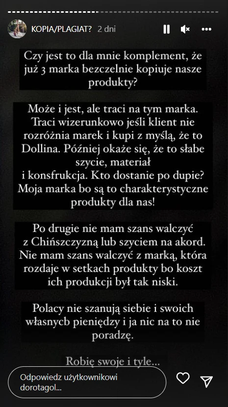 Instastories Doroty Gol