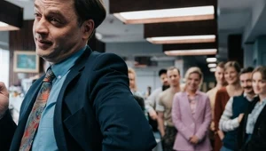 Piotr Polak na planie serialu "The Office PL"