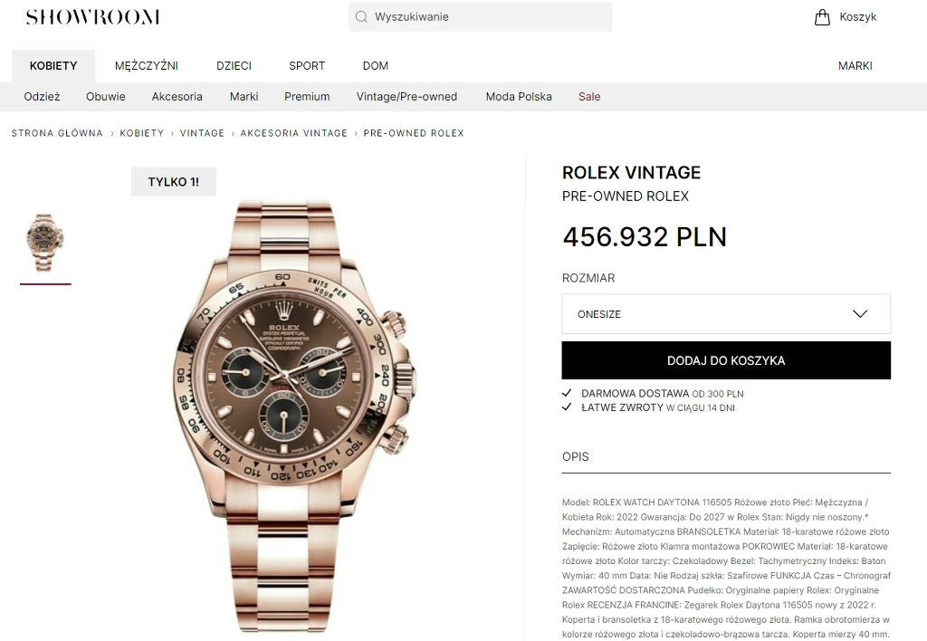 Roleks Ewy Chodakowskiej do kupienia za 456 932 zł