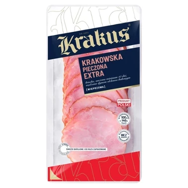 Krakus Kiełbasa krakowska sucha z szynki 80 g - 1