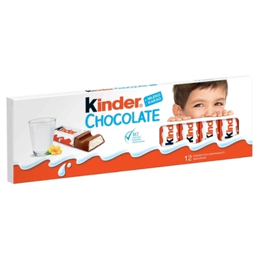 Kinder Chocolate Batonik z mlecznej czekolady z nadzieniem mlecznym 150 g (12 sztuk) - 12