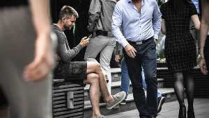 Przechodnie w Moskwie, zdjęcie ilustracyjne