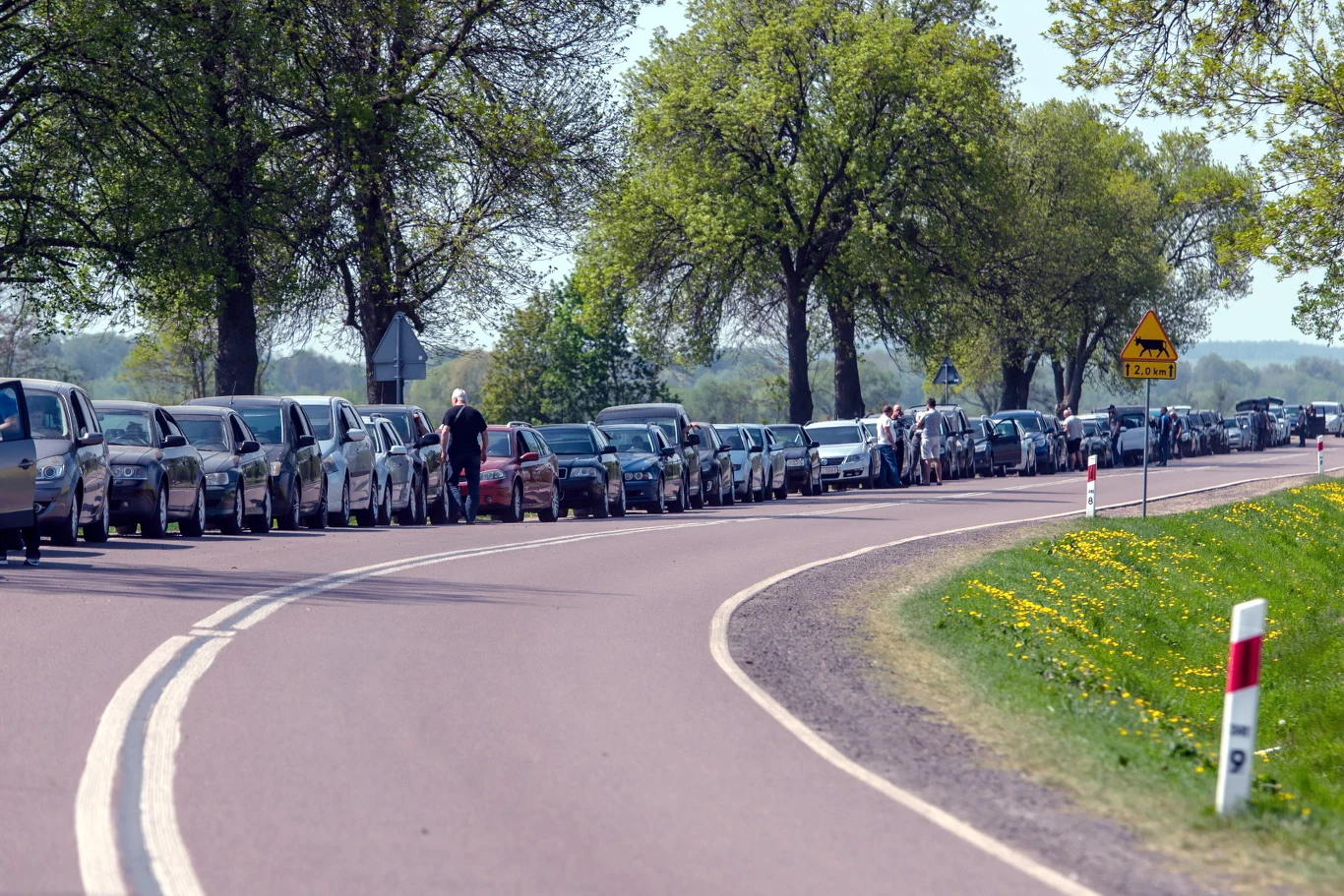 Używane samochody czekają na wjazd do Ukrainy na przejściu w Zosinie. Używane samochody czekają na wjazd do Ukrainy na przejściu w Zosinie.