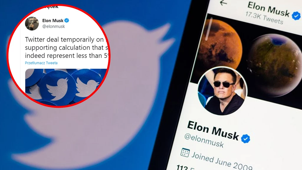 Elon Musk wstrzymał kupno Twittera