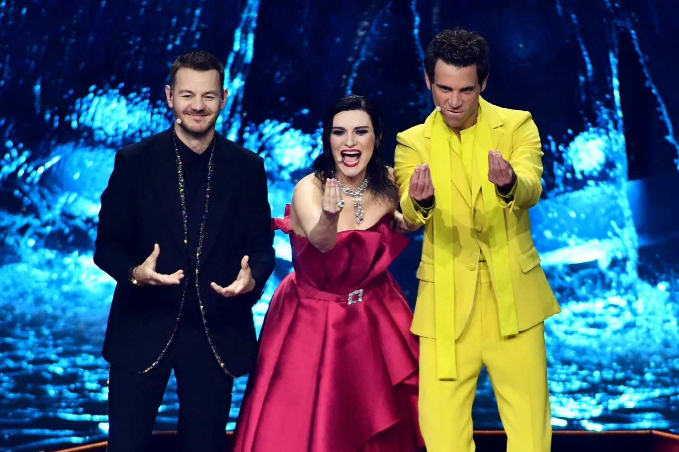 Alessandro Cattelan, Laura Pausini , Mika Alessandro Cattelan, Laura Pausini , Mika