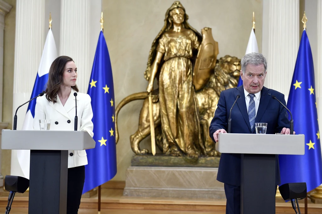 Premier i prezydent Finlandii na konferencji prasowej Premier i prezydent Finlandii na konferencji prasowej