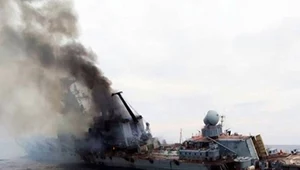 Tonący krążownik "Moskwa"
