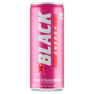 Black Energy Wild Strawberry Gazowany napój energetyzujący 250 ml - 3
