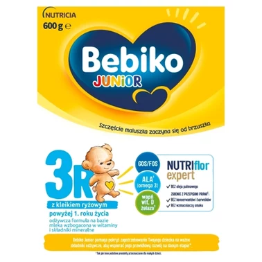 Bebiko Junior 3R Odżywcza formuła na bazie mleka dla dzieci powyżej 1. roku życia 600 g - 2