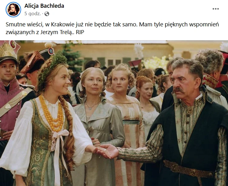 Wpis Alicji Bacheldy-Curuś (screen z Facebooka)