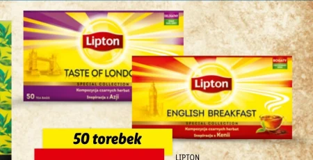 Lipton English Breakfast Herbata czarna 100 g (50 torebek)
