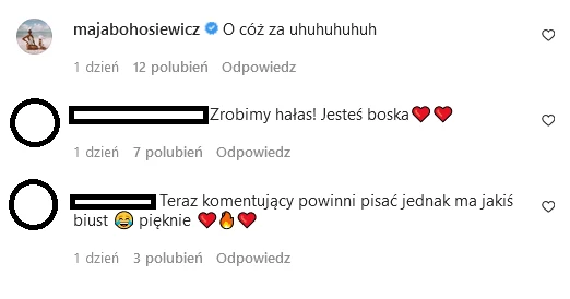 Komentarze pod postem Halejcio na IG klaudiahalejcio/ Komentarze pod postem Halejcio na IG klaudiahalejcio/