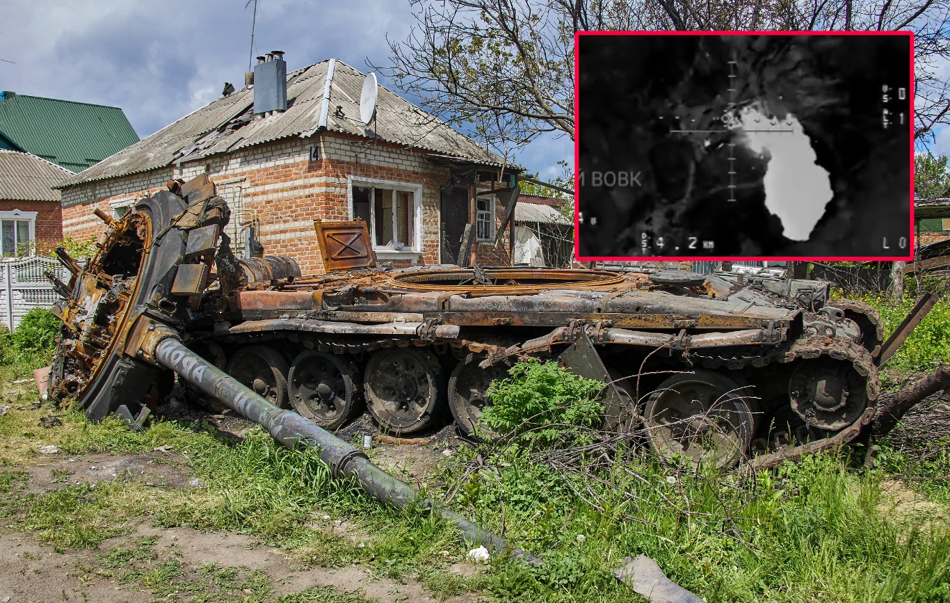 Rosyjski czołg zniszczony przez ukraińskie wojsko/ Zdj. ilustracyjne Rosyjski czołg zniszczony przez ukraińskie wojsko/ Zdj. ilustracyjne