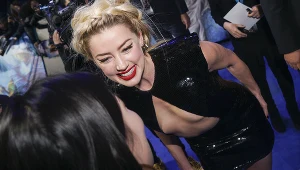 Amber Heard na premierze pierwszej części "Aquamana"