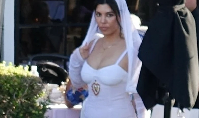 Kourtney Kardashian w dniu ślubu
