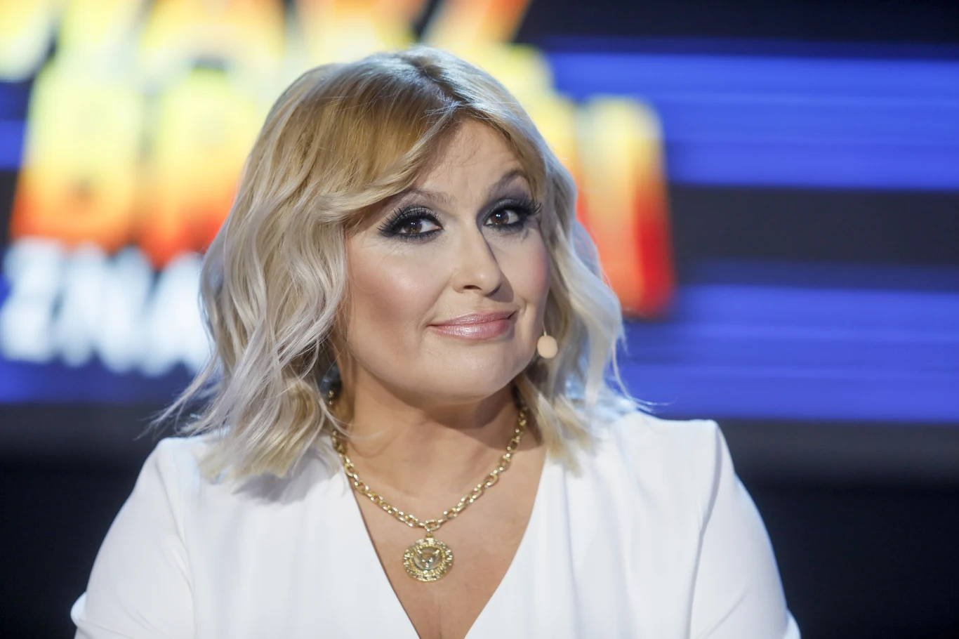 Katarzyna Skrzynecka na planie "Twoja Twarz Brzmi Znajomo"