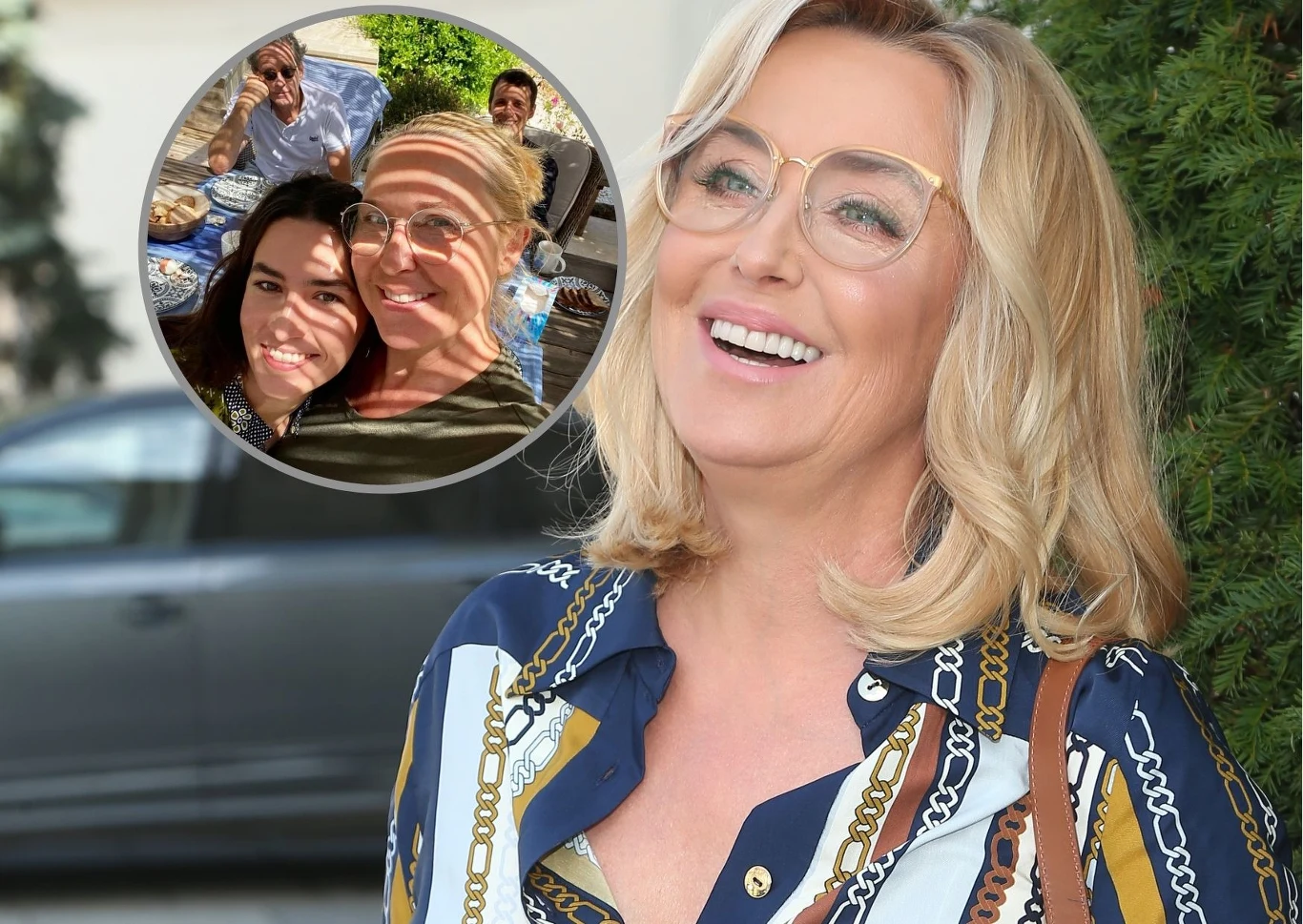 Agata Młynarska spotkała się z synem i synową Agata Młynarska spotkała się z synem i synową