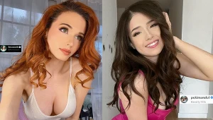 Od lewej Amouranth i Pokimane - fragment zdjęć zamieszczonych w serwisach: Twitter na profilu @amouranth i Instagram na profilu @pokimanelol