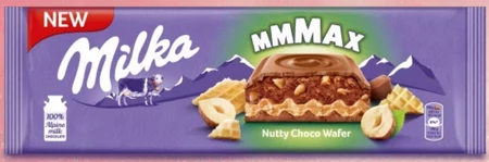 Milka Mmmax Czekolada mleczna z wafelkiem Nutty Choco Wafer 300 g