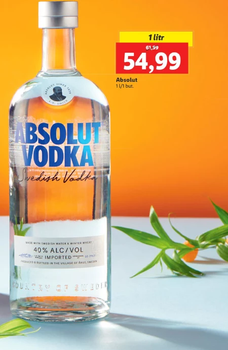 Absolut Wódka 1000 ml 