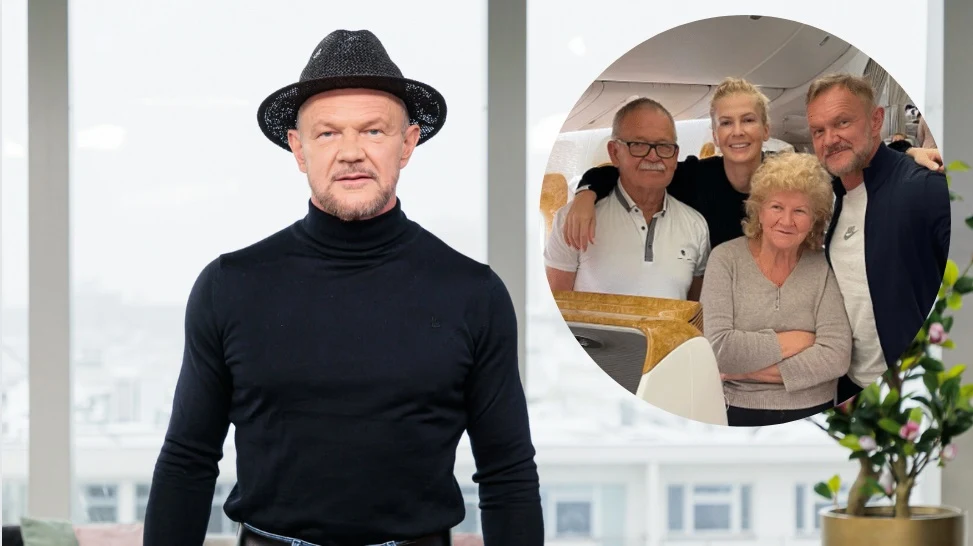 Cezary Pazura i Edyta Pazura z rodzicami Cezary Pazura i Edyta Pazura z rodzicami