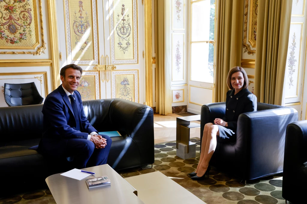 Emmanuel Macron i Maia Sandu Emmanuel Macron i Maia Sandu