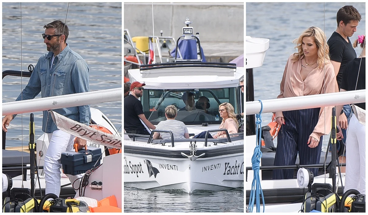 Maciej Dowbor i Karolina Gilon na łódce Maciej Dowbor i Karolina Gilon na łódce