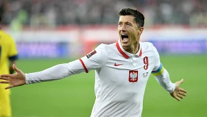 Robert Lewandowski w barwach reprezentacji Polski