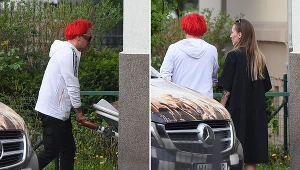 Michał Wiśniewski z żoną i synkiem