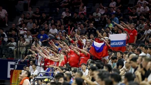 Kibice Rosji w koszykówce