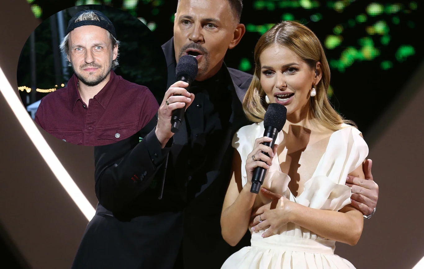 Paweł Domagała, Krzysztof Ibisz i Paulina Sykut-Jeżyna Paweł Domagała, Krzysztof Ibisz i Paulina Sykut-Jeżyna