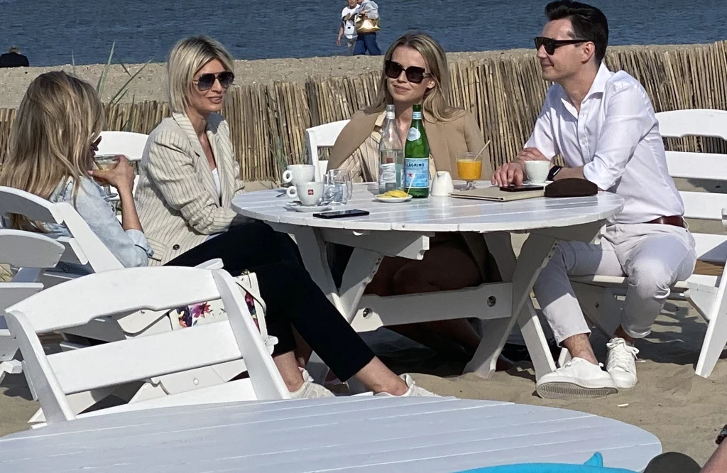 Katarzyna Zdanowicz z ekipią "Wydarzeń 24" w Sopocie