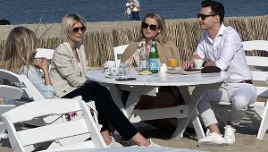 Katarzyna Zdanowicz z ekipią "Wydarzeń 24" w Sopocie