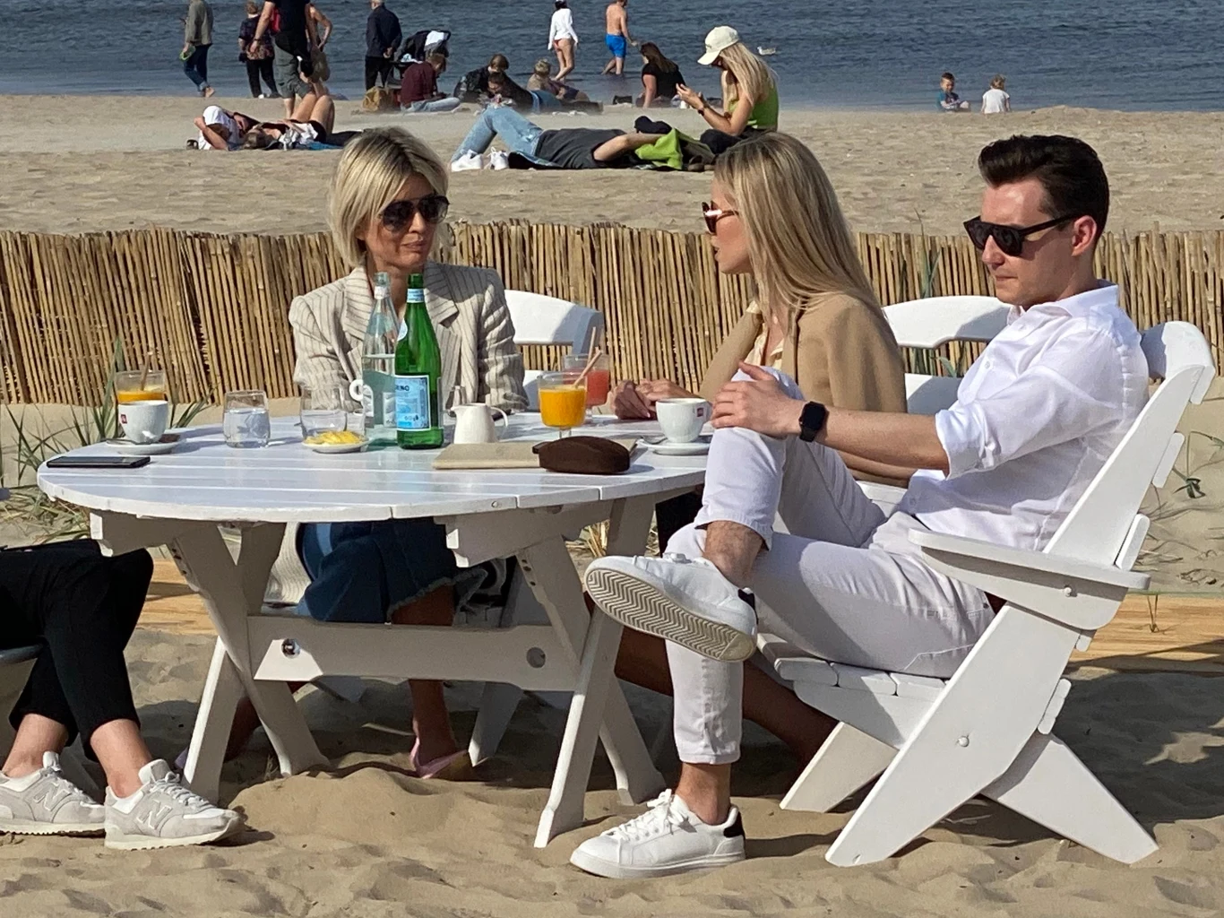 Katarzyna Zdanowicz z ekipą Wydarzeń 24 w Sopocie Katarzyna Zdanowicz z ekipą Wydarzeń 24 w Sopocie