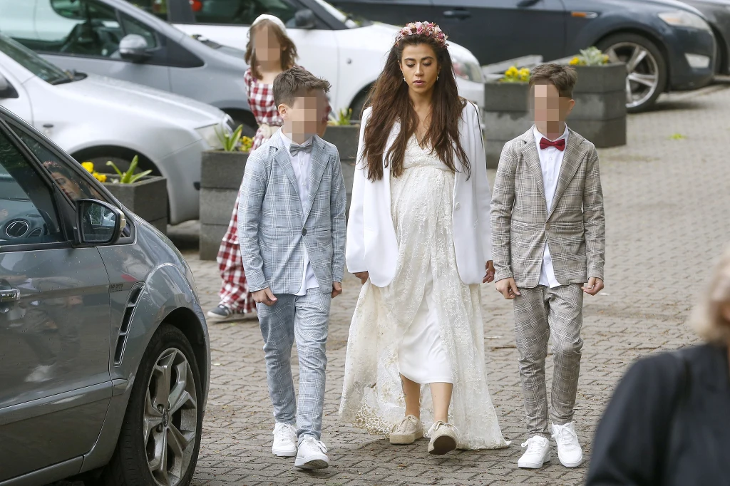 Maja Hyży z synami Maja Hyży z synami