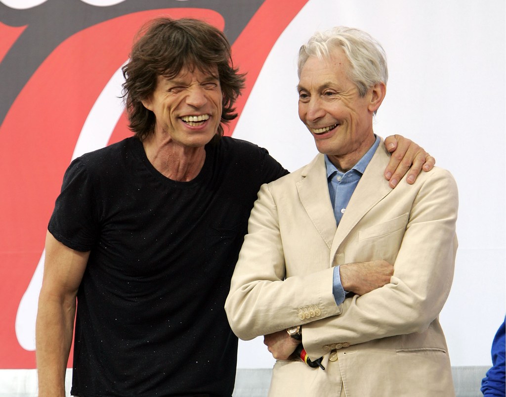 Mick Jagger i Charlie Watts w 2005 roku