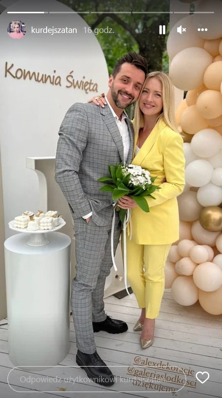 Barbara Kurdej-Szatan i Rafał Szatan na komunii córki