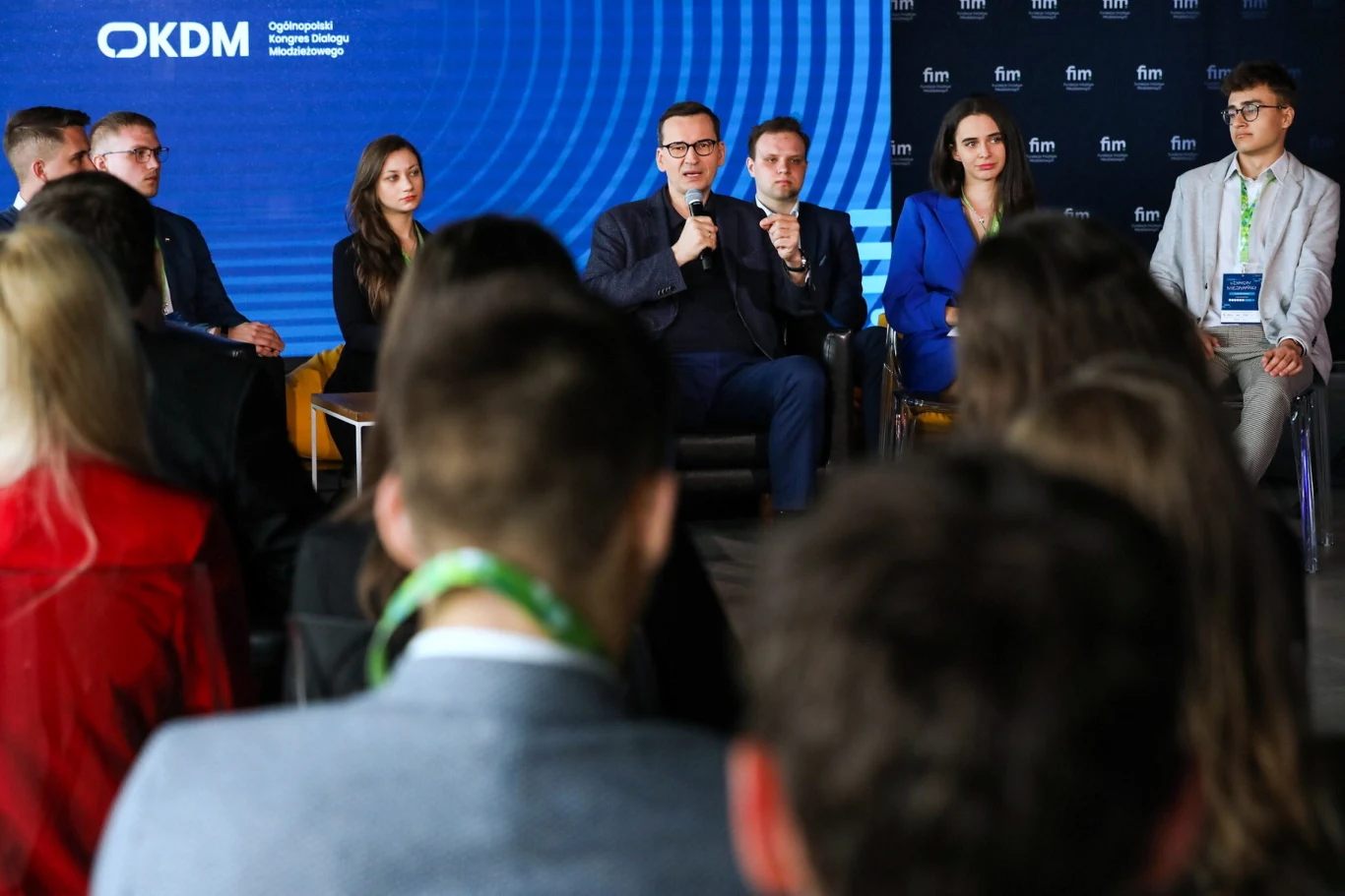 Premier Mateusz Morawiecki uczestniczył w sesji Q&A podczas Ogólnopolskiego Kongresu Dialogu Młodzieżowego w Warszawie Premier Mateusz Morawiecki uczestniczył w sesji Q&A podczas Ogólnopolskiego Kongresu Dialogu Młodzieżowego w Warszawie