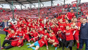 Radość Widzewa z awansu