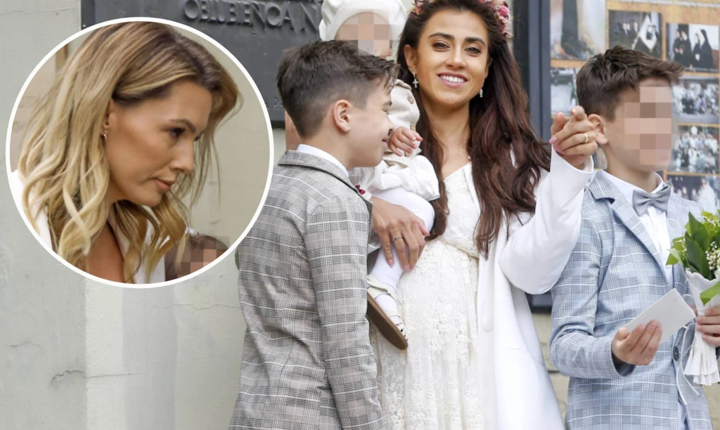 Maja Hyży na komunii synów i Agnieszka Hyży