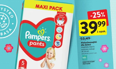 Pieluchomajtki Pampers Active Baby, rozmiar 5, pieluszki 42, 11kg-17kg