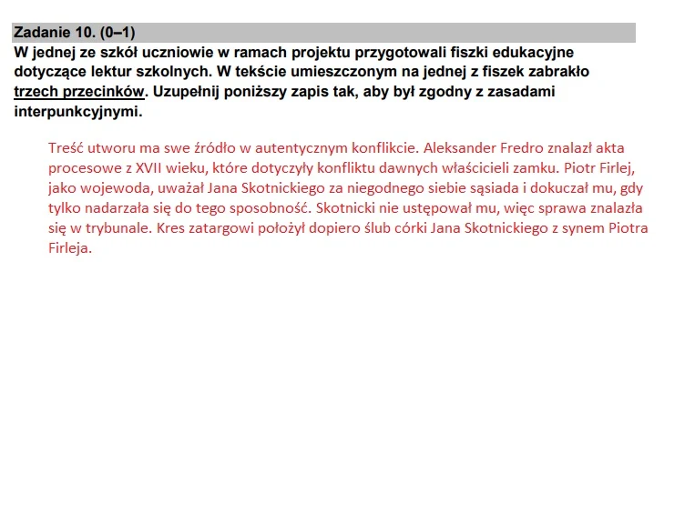 Egzamin ósmoklasisty. Język polski - odpowiedzi Egzamin ósmoklasisty. Język polski - odpowiedzi
